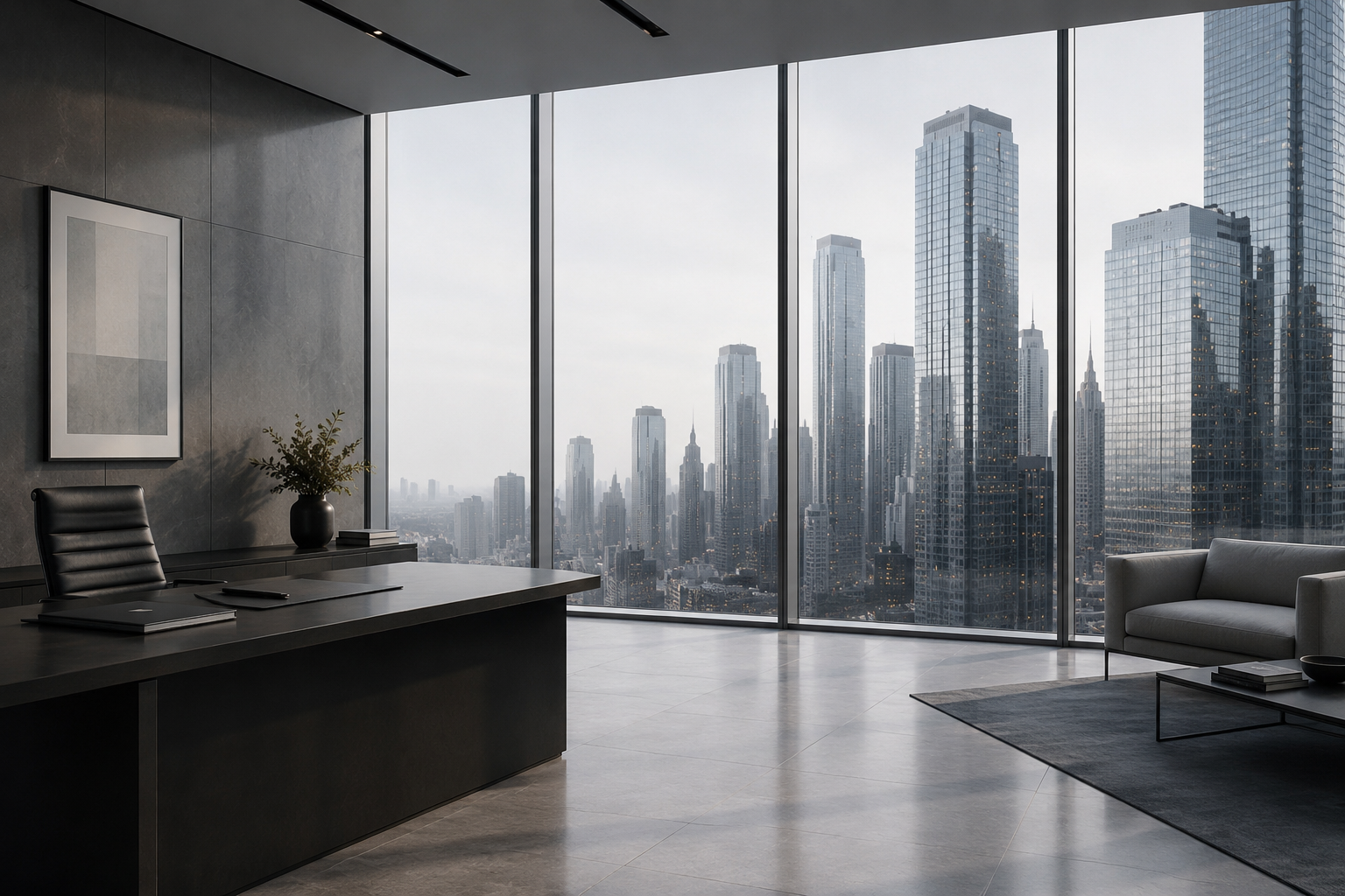 5 Legacy — institutional architecture overlooking a global capital corridor